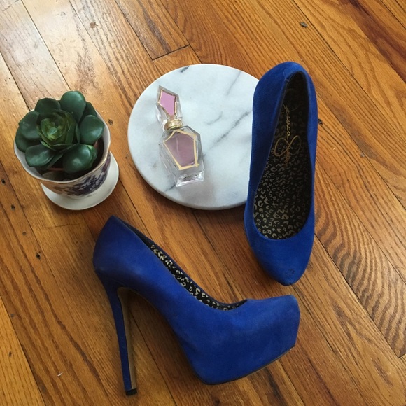 Jessica Simpson Shoes - Cobalt blue platform heels